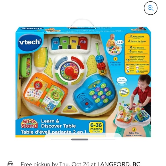 V-Tech Sit to Stand Learn & Discover Table - Picture 4 of 4